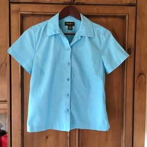NWOT Eddie Bauer Button Down Linen Top A-1
